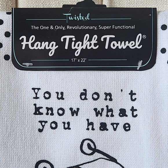 NWT Twisted Wares HANG TIGHT TOWEL toilet paper bathroom humor novelty funny new - Picture 3 of 5